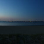 New York by night – set fra stranden ved vores beach house